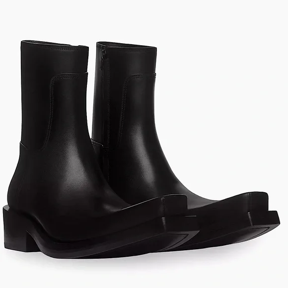 BALENCIAGA Santiago Square Toe Boot (Men) size 46/13 BALENCIAGA Santiago Leather Boots for Men | MR PORTER main image 4